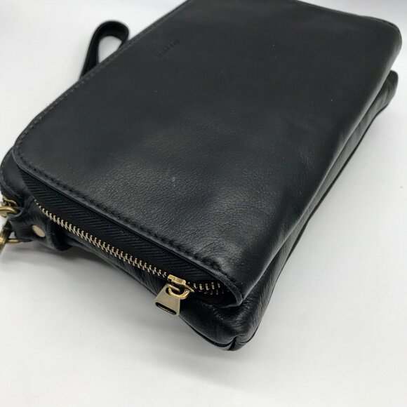 Minooy Black Leather Eirene Crossbody Bag - Picture 7 of 11